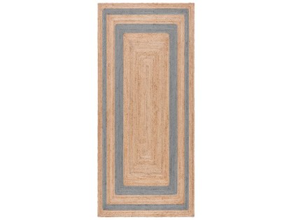 Χαλί Γιούτα Ορθογώνιο Γκρι Ριγέ Βαμβακερό Γαρύφαλλο | Γαρύφαλλο - Λευκά Είδη